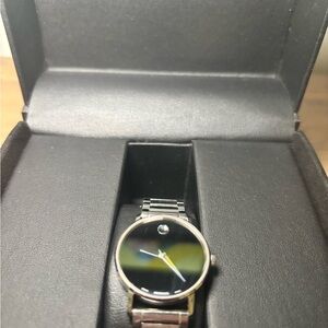 Silver and Black Men's Watch